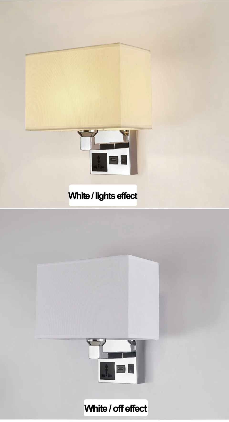 wall lamps USB plug interface charging wall lamp creative bedroom with plug bedside led wall lamp hotel bedside lamp kitchen wall lights