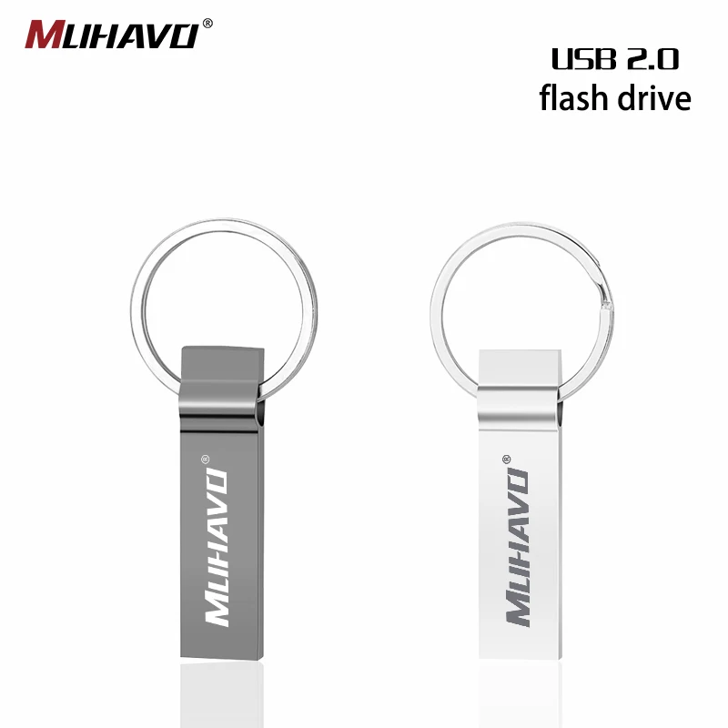 Usb флеш накопитель 128 ГБ металлическая ручка 64 32 16 водонепроницаемая флешка 8