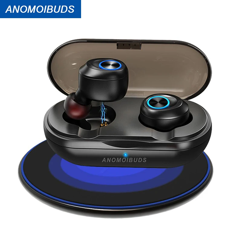 Наушники Anomoibuds TWS 5 0 Bluetooth наушники Беспроводная зарядка стерео беспроводные с