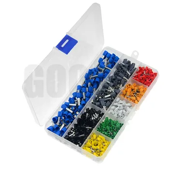 

800pcs Cable Wire Terminal Connector with Hand Ferrule Crimper Plier Crimp Tool Kit Set AWG10-23