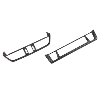 

2 Pcs ABS Carbon Style Car Accessories, for Toyota Rav4 2019+: 1Pcs Seat Heating Switch Control Cover Trim & 1Pcs Middle Console