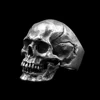 EYHIMD Men's Calvarium Skull Ring Gothic 316L Stainless Steel Biker Ring Motorcycle Band jewellery ► Photo 1/5