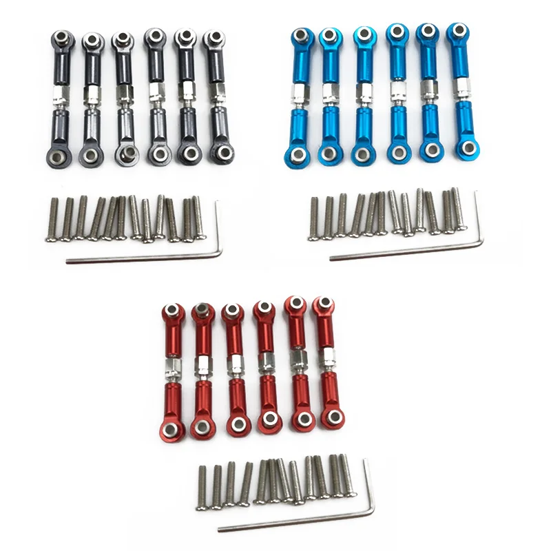 6Pcs Adjustable Metal Linkage Pull Rod Front /Rear Servo Link for Wltoys A949 A959 A969 A979 K929 RC Car Upgrade Spare | Компьютеры и