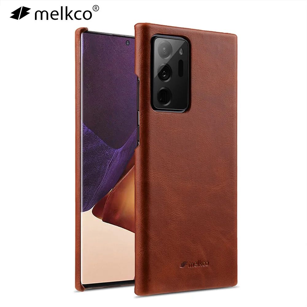Melkco Genuine Leather Case For S20 Ultra Note20 10 9 Cases Luxury Retro Real Cowhide Business Phone Cases Back Cover