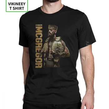

Men T Shirt The King Of Conor McGregor MMA Notorious T Shirt Men Short Sleeve Tops 100% Cortton Tee O-Neck Clothes Male T-Shirt
