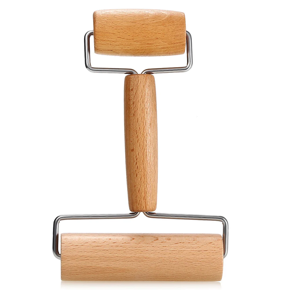Wooden Tool Dough Pizza Baking H-shaped Pie Rolling Pin Bread Roller Pastry