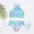 2021 Новый Женский Купальник Water Drop Printed Children's Bikini Multicolor Printed Split Swimsuit Set Открытый Водный Спорт