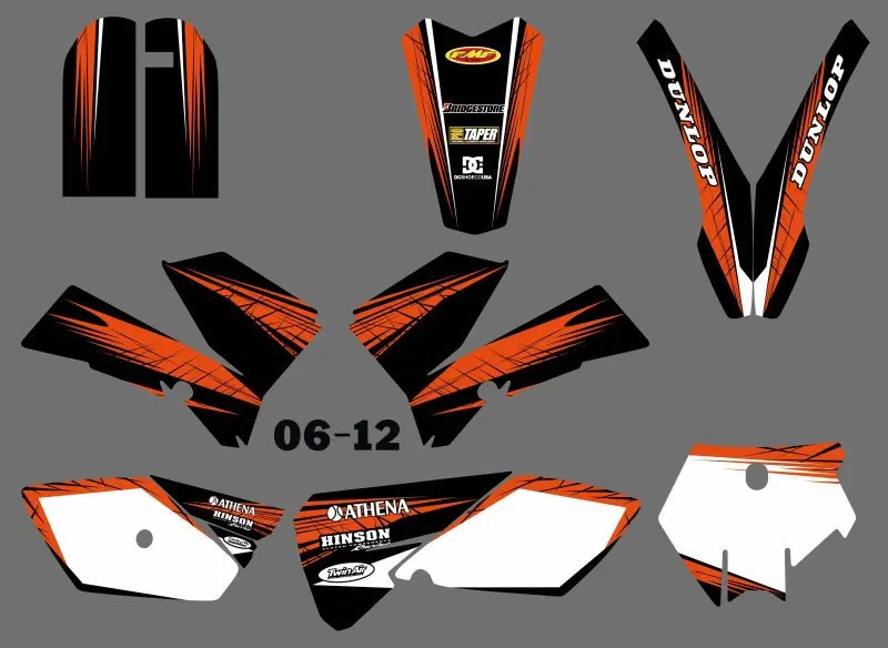0557 новая команда графика фоны Наклейка Набор наклеек для KTM SX 85 SX85 85SX 2006 2007 2008 2009 2010