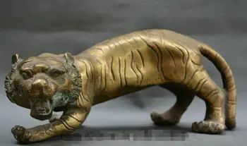 

Chinese fengshui old Bronze gilding tiger fierce tiger lucky auspicious statue