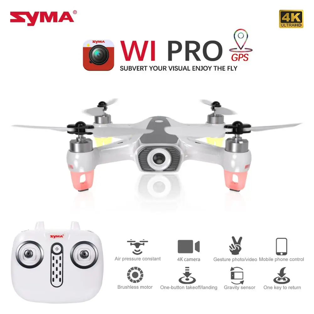 Syma W1 Pro GPS Радиоуправляемый Дрон с камерой 4K бесщеточный двигатель 2 4G 5G Wifi FPV мини