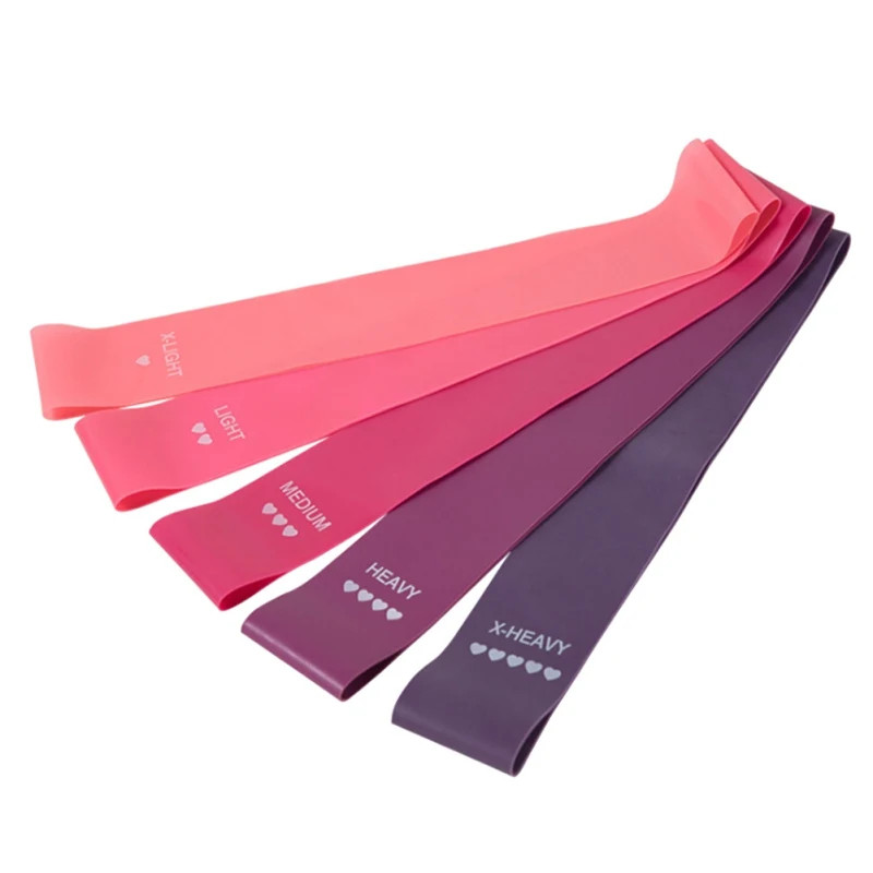 

W 5Pcs/Set Elastic Bands For Fitness Gum Yoga Resistance Bands Workout Sport Elastic Rubber Training Exercise Equipments