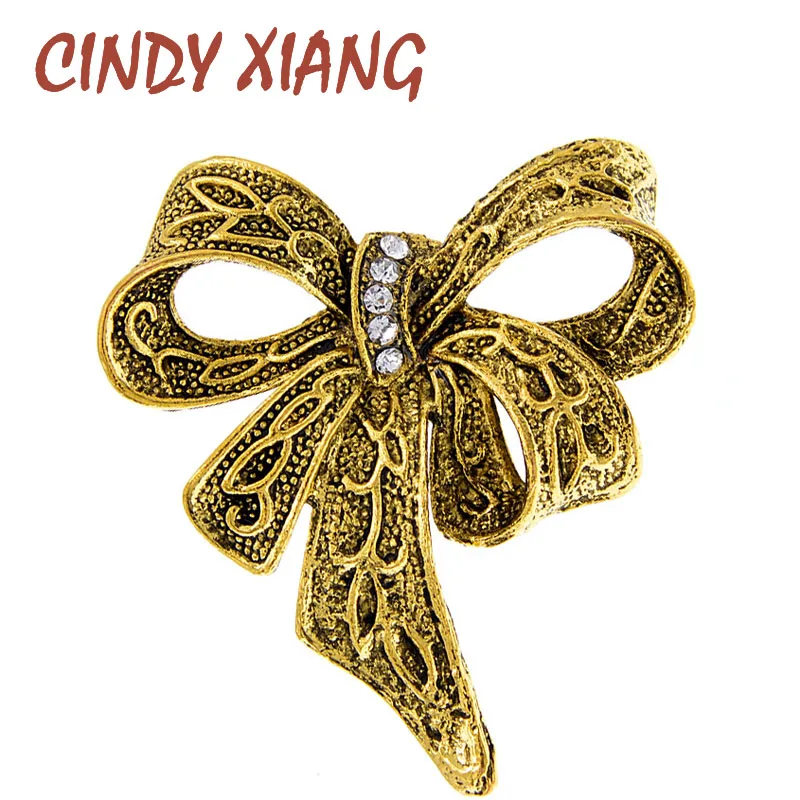 CINDY XIANG Стразы Броши бант Для женщин Винтажная брошь булавка с бантом аксессуары