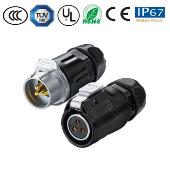 

Waterproof Connector Wiring Cable male Plug Female Plug M20 3 Pin led Lamp/Solar Energy/Electronic Equipment IP67 Connector