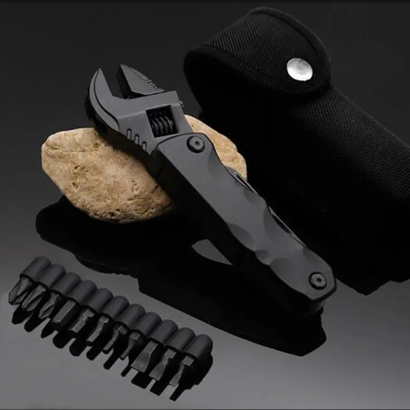 EDC multi funktionale kombination werkzeug 5 in 1 einstellbare steckschlüssel hause und im freien tragbare klapp schlüssel zangen|Handwerkzeug-Sets| - AliExpress