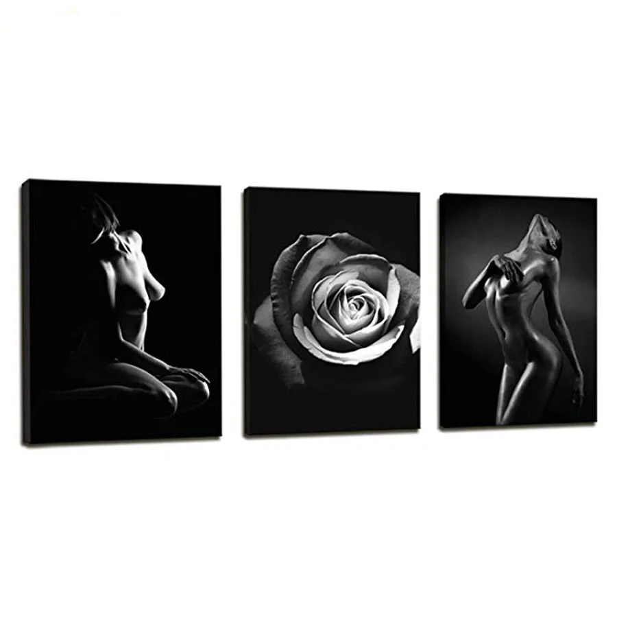 5D DIY Diamond Painting Nordic Naked Girl Diamond Embroidery Cross Stitch Kit 3 Piece Diamond Mosaic bedroom Decoration_副本