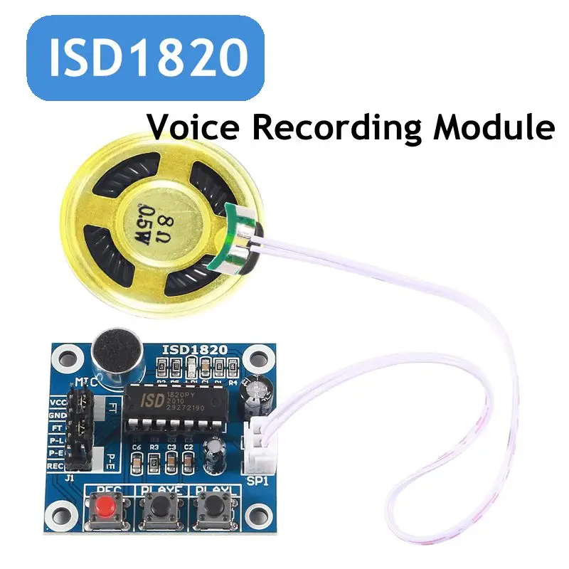 Module d'enregistrement et de lecture pour Arduino CYT1022, carte enregistreur de son avec Microphone, haut-parleur Audio, ISD1820