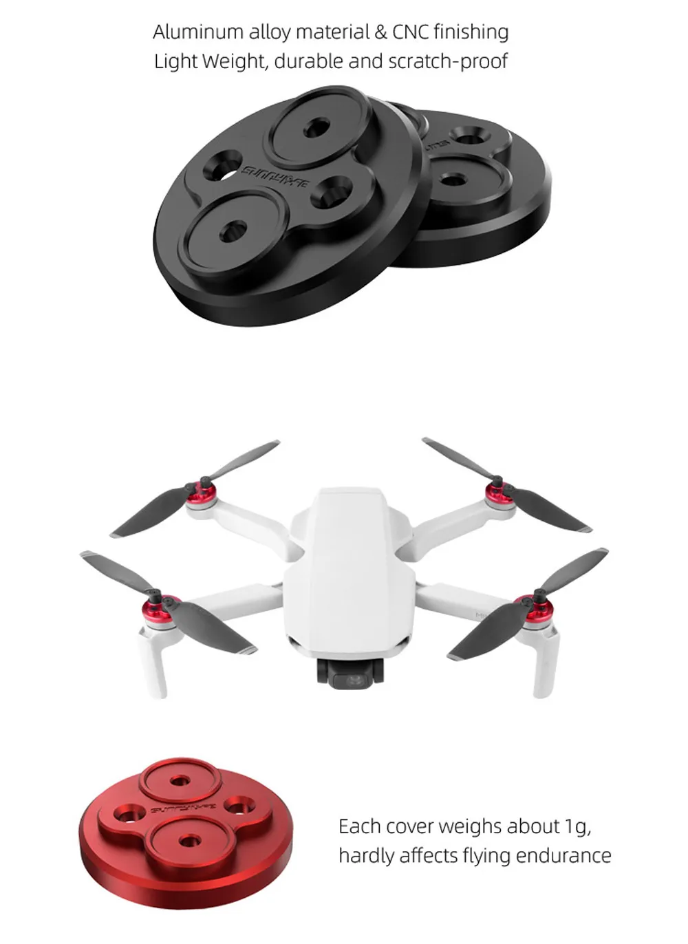 Ouhaobin для DJI Mavic Mini Drone металлические крышки двигателя предотвращают пропеллеры царапины крышка двигателя 1224#2