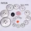 P 100Sets 16L-80L Aluminum Covered Cloth Fabric Buttons DIY Handmade Metal Bread Shape Round Fabric Accessories PUTG 2