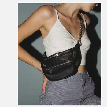 

Fashion New Messenger Shoulder Crossbody Chain Women's Waist Packs Multi-function Pocket bag High Quality Travel Female