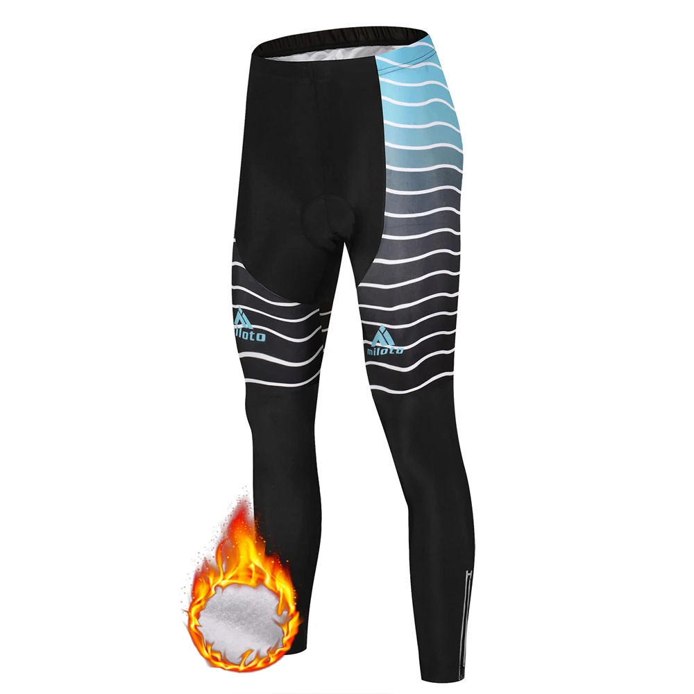 

NEW 2018 Men Thermal Fleece Winter Cycling Pants Tights MTB Bike Pants Downhill Bicycle Pants Cycling Trousers Invierno Clothing