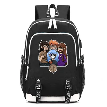 

New Sally face USB Charge Women Backpack Fashion Games Print School Bags Teenager Girls&Boys Canvas Backpack Mochila Sac A Dos