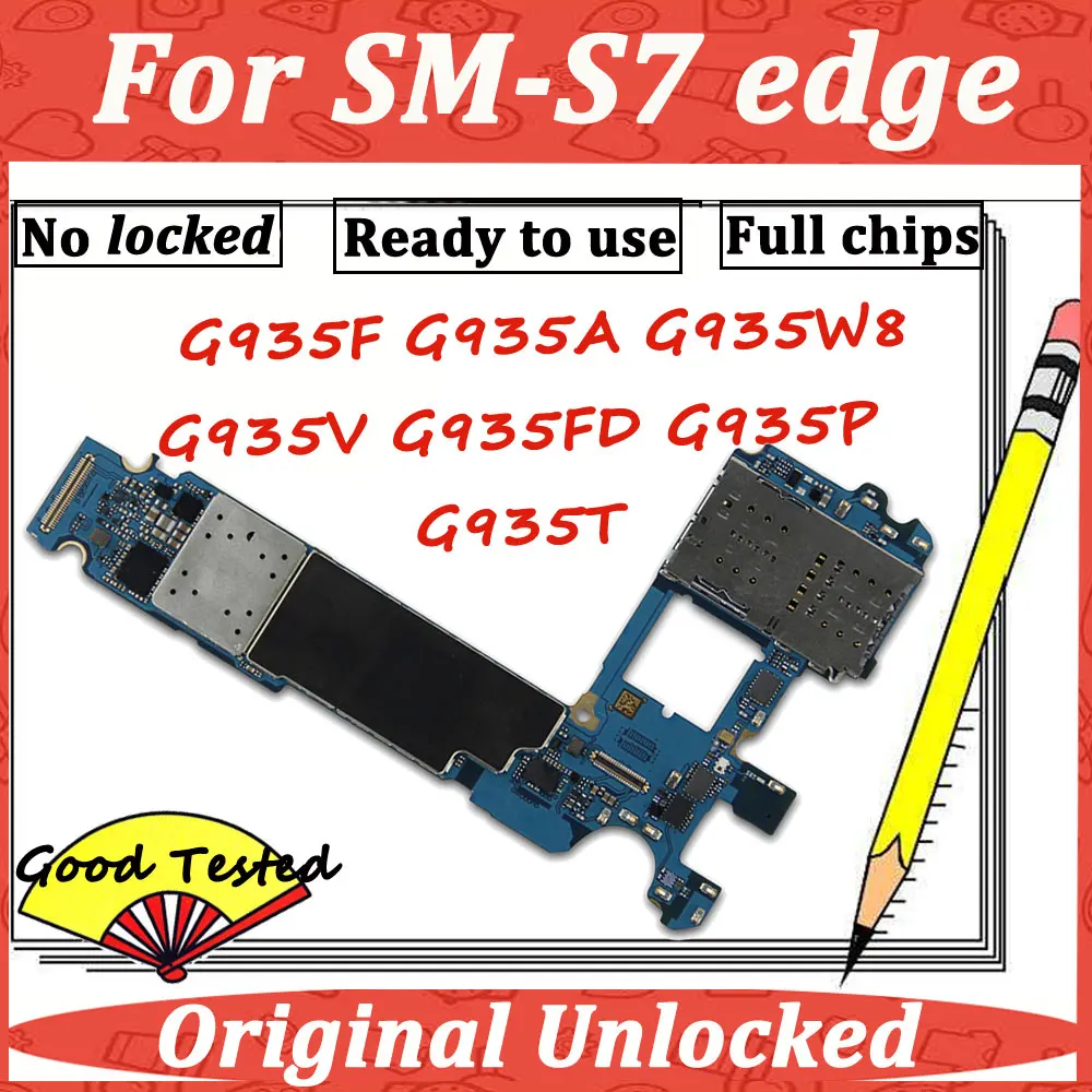 Оригинальная материнская плата для samsung Galaxy S7 edge G935F G935A G935V G935T G935P G935FD G935W8 без блокировки логической платы