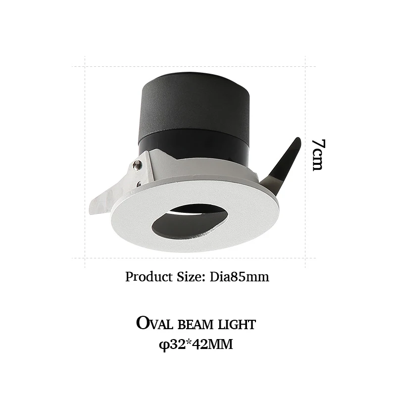 Oval beam light Светодиодный прожектор 5 Вт 7 Вт COB высококлассный гостиничный инженерный светильник встроенное светодиодное коммерческое освещение супер светодиодный настенный светильник - Цвет: Oval beam light