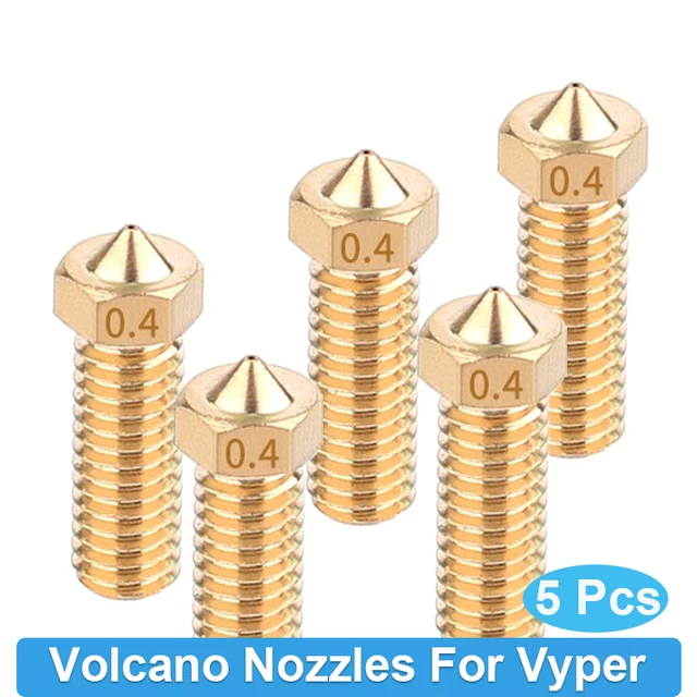 Buses en laiton pour imprimante 3D Anycubic Vyper, buse d'extrudeuse E3D  Volcano Hotend M6, 5 pièces - AliExpress