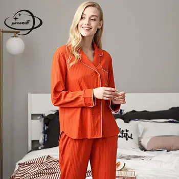 

womens Pajama Sets spring autumn female sleepwear suits clothing t shirts+pant Letter Loose Comfortable ladies clothes h91