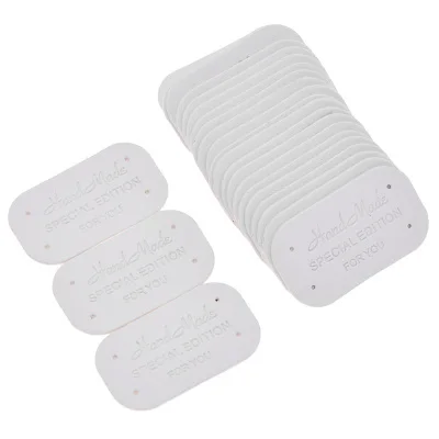 White 24 шт DIY шитье ремесло ПУ; кожа; с маркировкой бирки для ручной работы одежды сумки обувь украшения материалы Поставки - Цвет: White