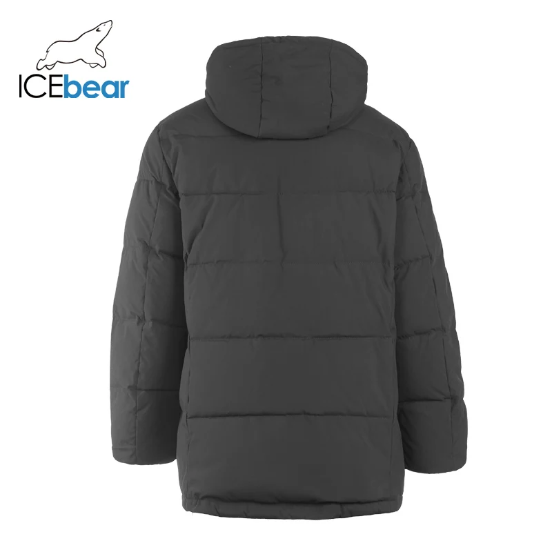 ICEbear Новая зимняя мужская одежда высококачественное Мужское пальто с капюшоном брендовая куртка MWD19937I