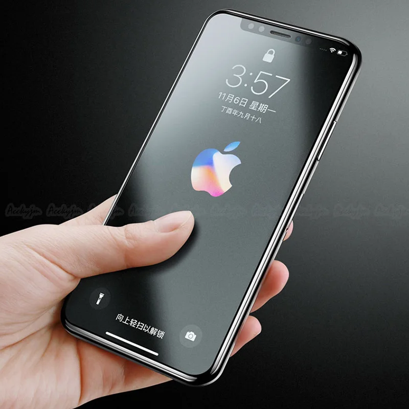 UVR для iPhone XR XS Max матовое стекло для Apple iPhone 11 Pro Max XSMax с черно-белыми краями закаленное стекло для защиты экрана