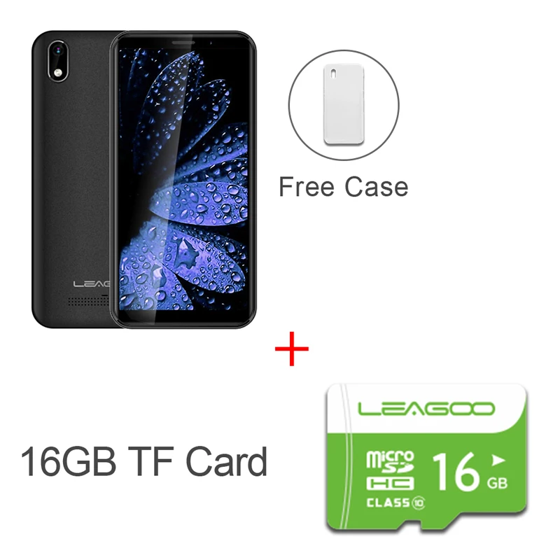 Black Add 16GB Card LEAGOO Z10 Android мобильный телефон 5," 18:9 полный экран 1 Гб ОЗУ 8 Гб ПЗУ MT6580 четырехъядерный 2000 мАч 5 Мп камера Две sim-карты 3G смартфон - Цвет: Black Add 16GB Card