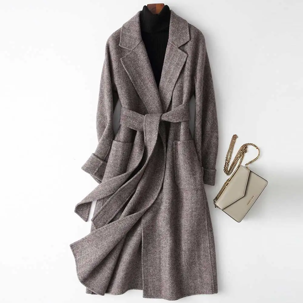 2020 Dark Gray Coat Elegant Korean Style OG0700