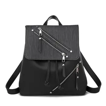 

Fashion Elegant Travel Backpack Casual Bags Personality Zipper Shoulder Bags