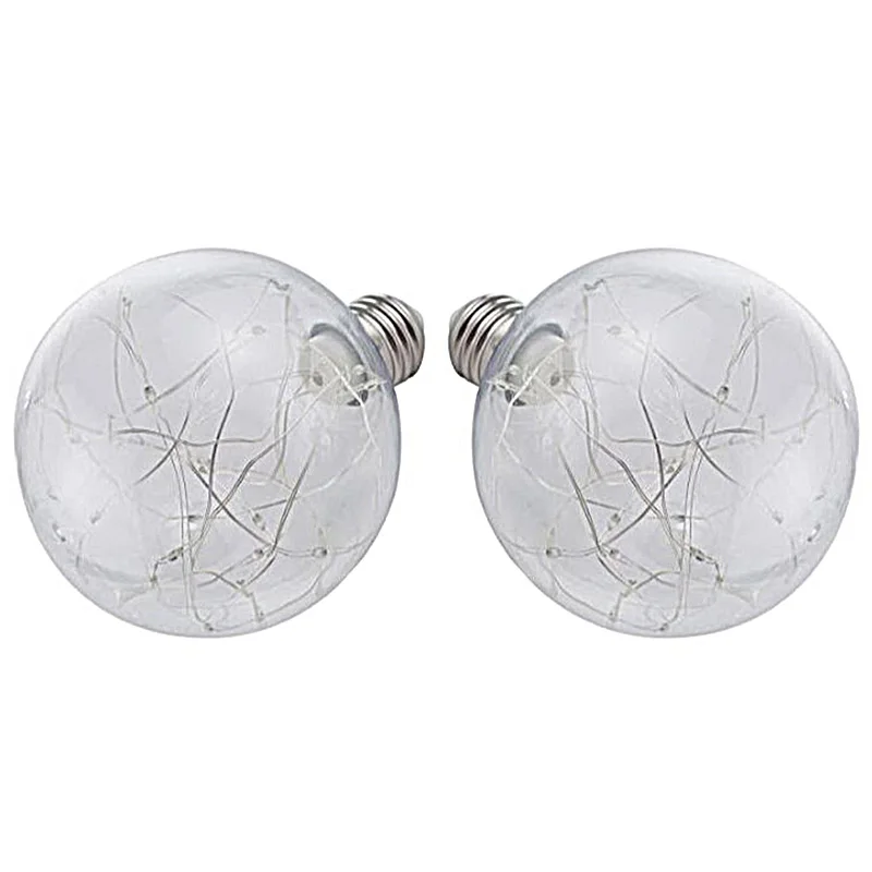 Pack of 2 Retro Fairy LED with String Light Bulb Colorful Light for Christmas WWO66