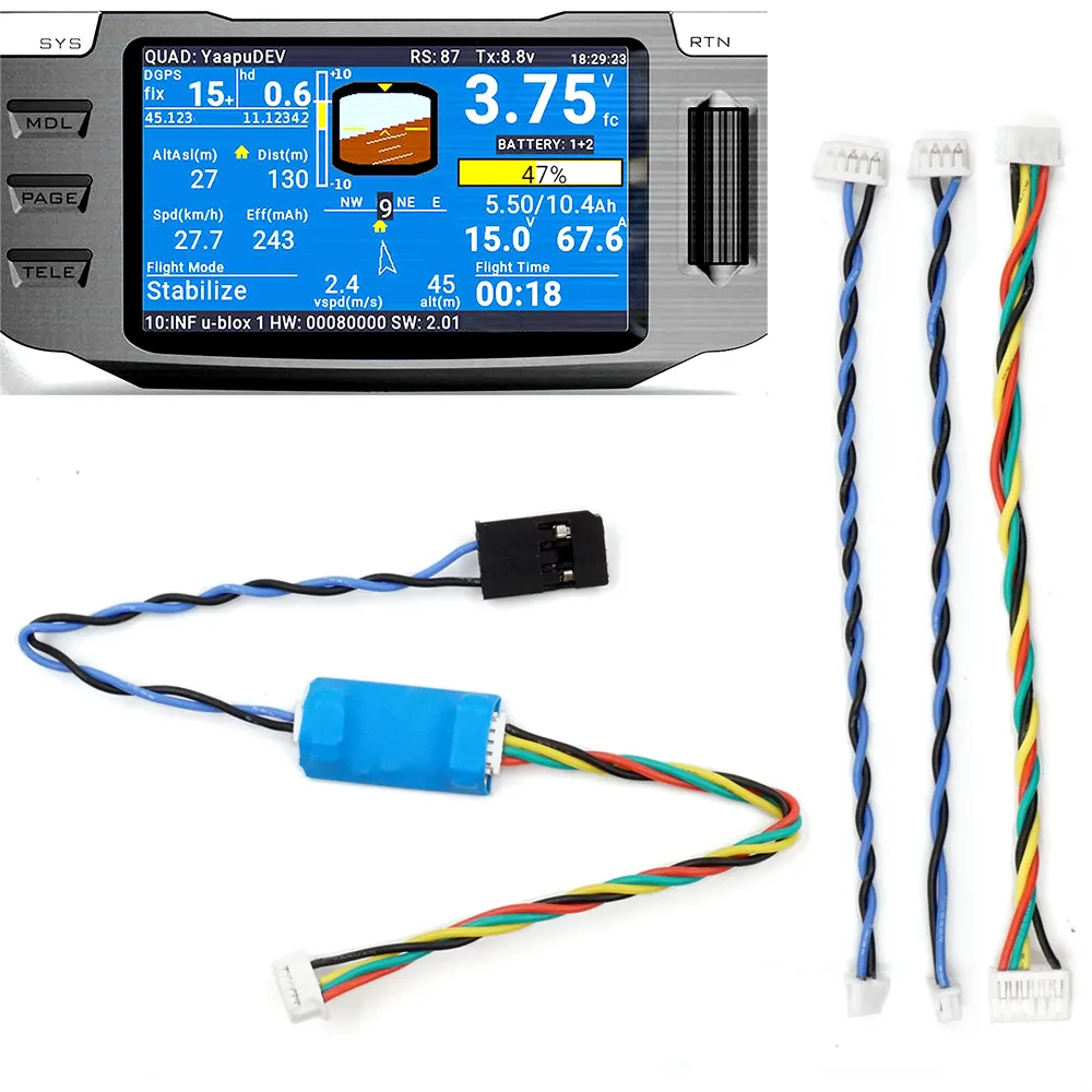 FrSky Yaapu телеметрический конвертер кабель Pixhawk к Taranis X9D Plus QX7 Jumper T16 Smart Port R9 Slim + X8R XSR