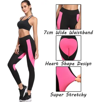 

Slim Fitness Leggings Women Mid Waist Tummy Control Sport Patchwork Jeggings Jeggings Gym Workout Pants Ankle-Length Trousers
