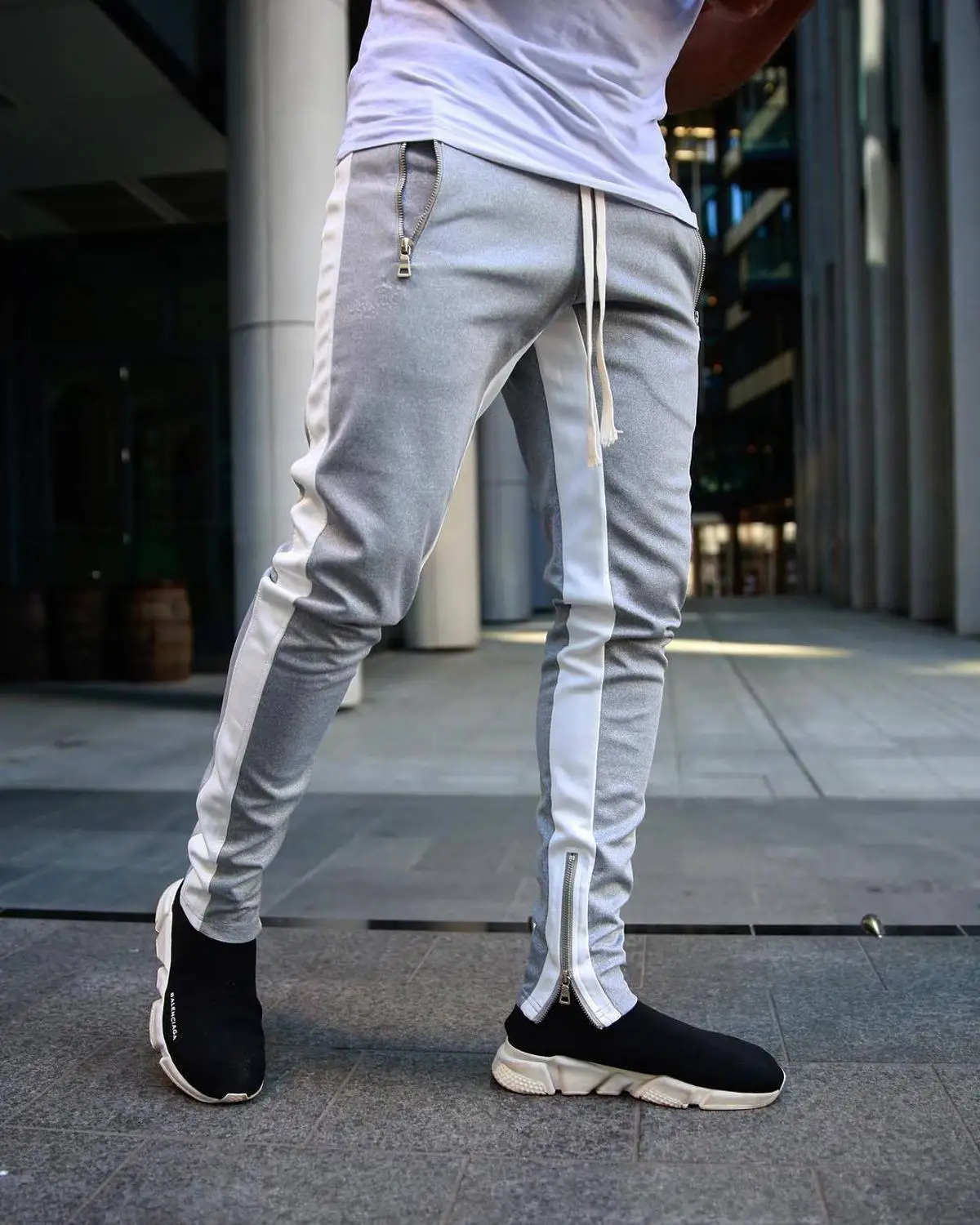 Mens Joggers Casual Pants Fitness Men Sportswear Tracksuit Bottoms Skinny Sweatpants Trousers Black Gyms Jogger Track Pants