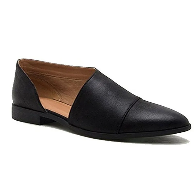 Asd45/Женская обувь на плоской подошве; коллекция года; обувь из натуральной кожи; женские лоферы без шнуровки; женская повседневная обувь; удобная обувь; женская обувь; zapatos Mujer - Цвет: Черный