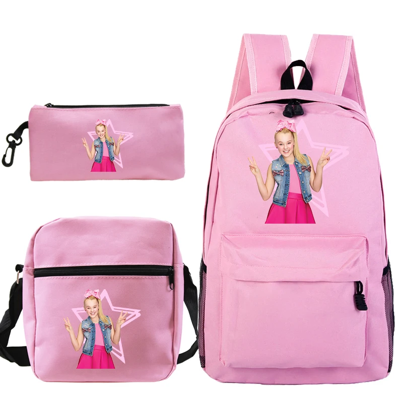 Jojo Siwa рюкзак для детей, мальчиков и девочек, подростков, популярный узор, школьная сумка, студенческий пенал, школьный рюкзак, 3 шт./компл