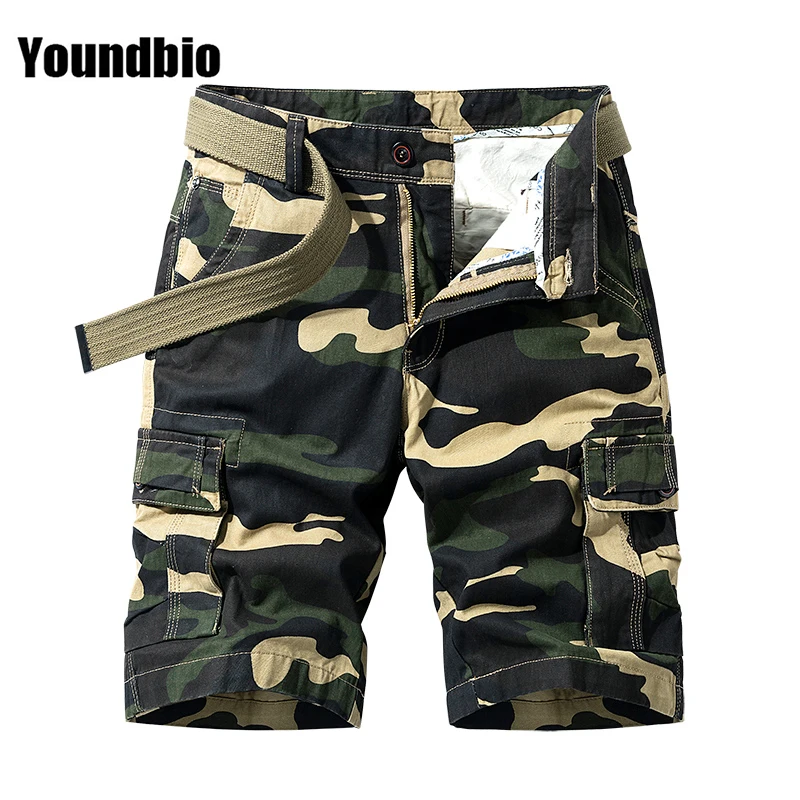 Men's Summer Shorts Camouflage Pure Cotton Fashion Sports Shorts Loose