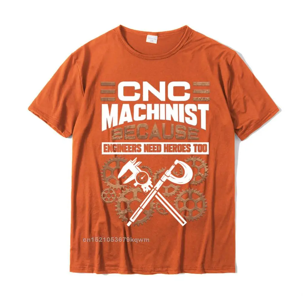 Family Fitted Slim Fit Tops Tees Round Neck Mother Day Pure Cotton Short Sleeve Top T-shirts for Men Printed On Tee Shirt CNC Machinist Operator Machining Pullover Hoodie__4187 orange