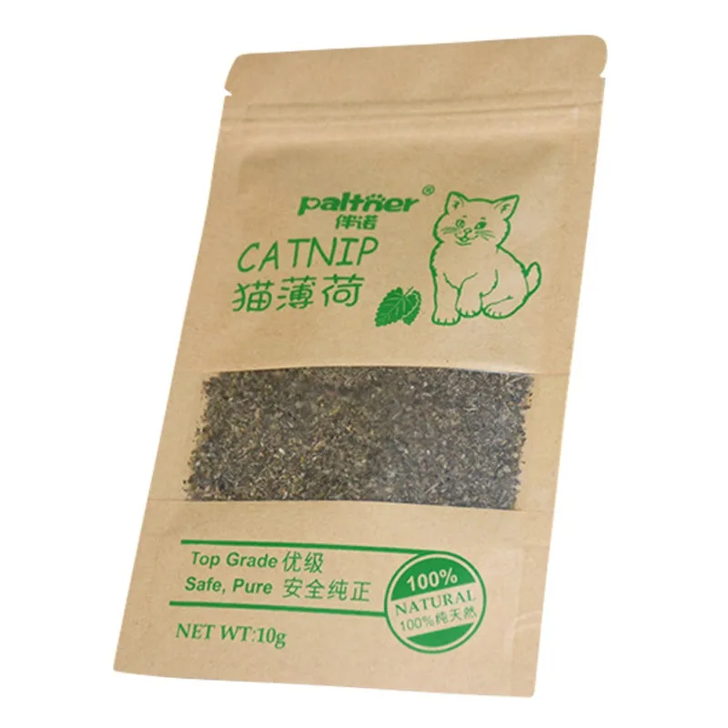 1pcs Organic Natural Premium Catnip Cattle Grass Menthol Flavor Pet Healthy Safe Edible Treating Funny Cat Toys Pets Products