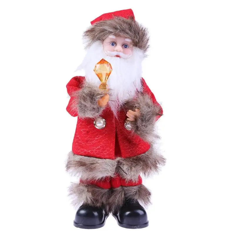 Рождественская электрическая кукла Санта Клаус, танцевальная Поющая игрушка для детей, рождественские украшения для дома, елочные украшения