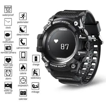 

2020 Newst T1 Smart Watch OLED Display Heart Rate Monitor IP68 Waterproof Sport Bracelet With 0.96-inch For Men