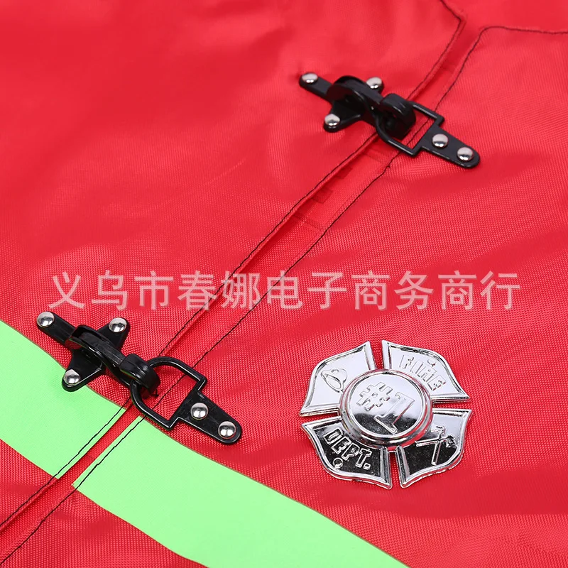 Halloween Children Performance Costume Business Dressing up Firefighters Clothing Suit Firefighter Uniform COS