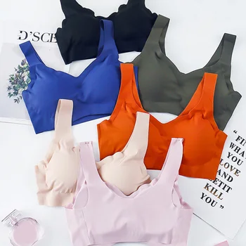 

Hot Women Seamless Wireless Comfort Bra Removable Cup No Steel Ring Bra CNT 66