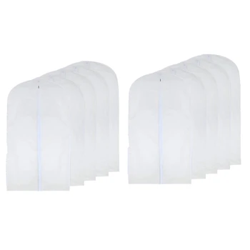 

10 Pcs Clear Garment Bags Dust-Proof for Storage Clothes Cover Bag Coat, Dress Closet Clothes Storage-24 x 40Inch