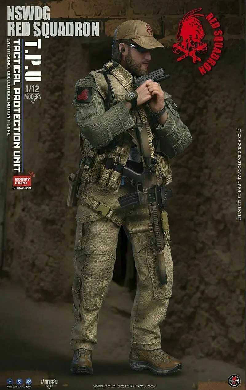 15,3 см mini SOLDIER STORY SSM001 1/12 Seal Six Team NSDDG красная тактическая команда безопасности